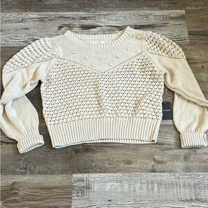 NWT lucky brand Sweater with Textured Knit Design large